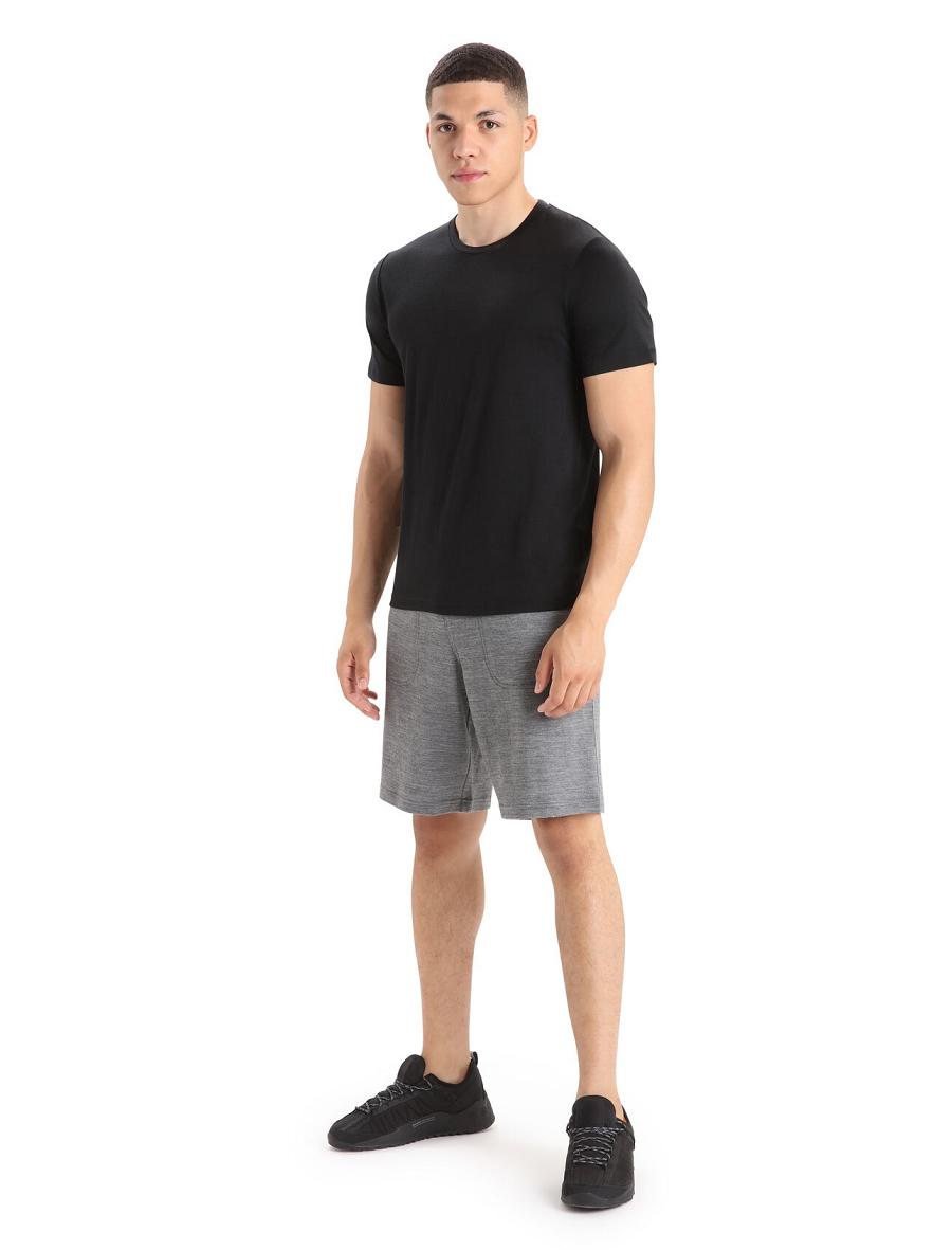 T Shirts Icebreaker Merino Tech Lite II Corta Sleeve Tee Homme Noir | FR 1169JPQJ